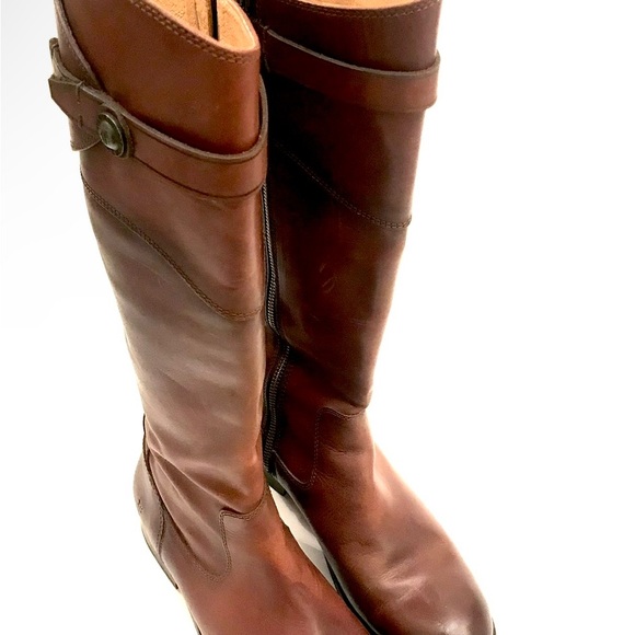 FRYE Women’s Tall Boots Brown Leather 8 B - Picture 3 of 11